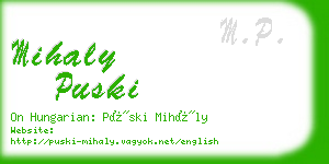 mihaly puski business card